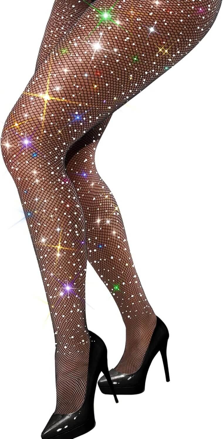 VEBZIN Sparkly Fishnets - Perfect for Glam Nights! 
