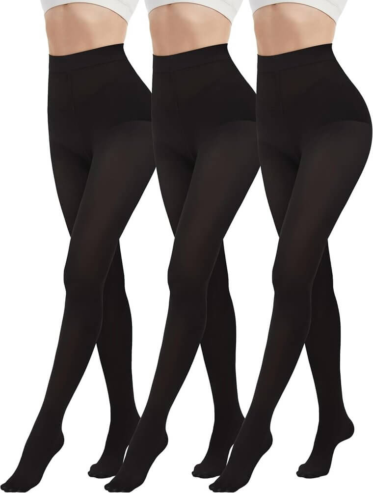 Opaque Black Tights - High Waisted Comfort - Enjoy 31% Off!
