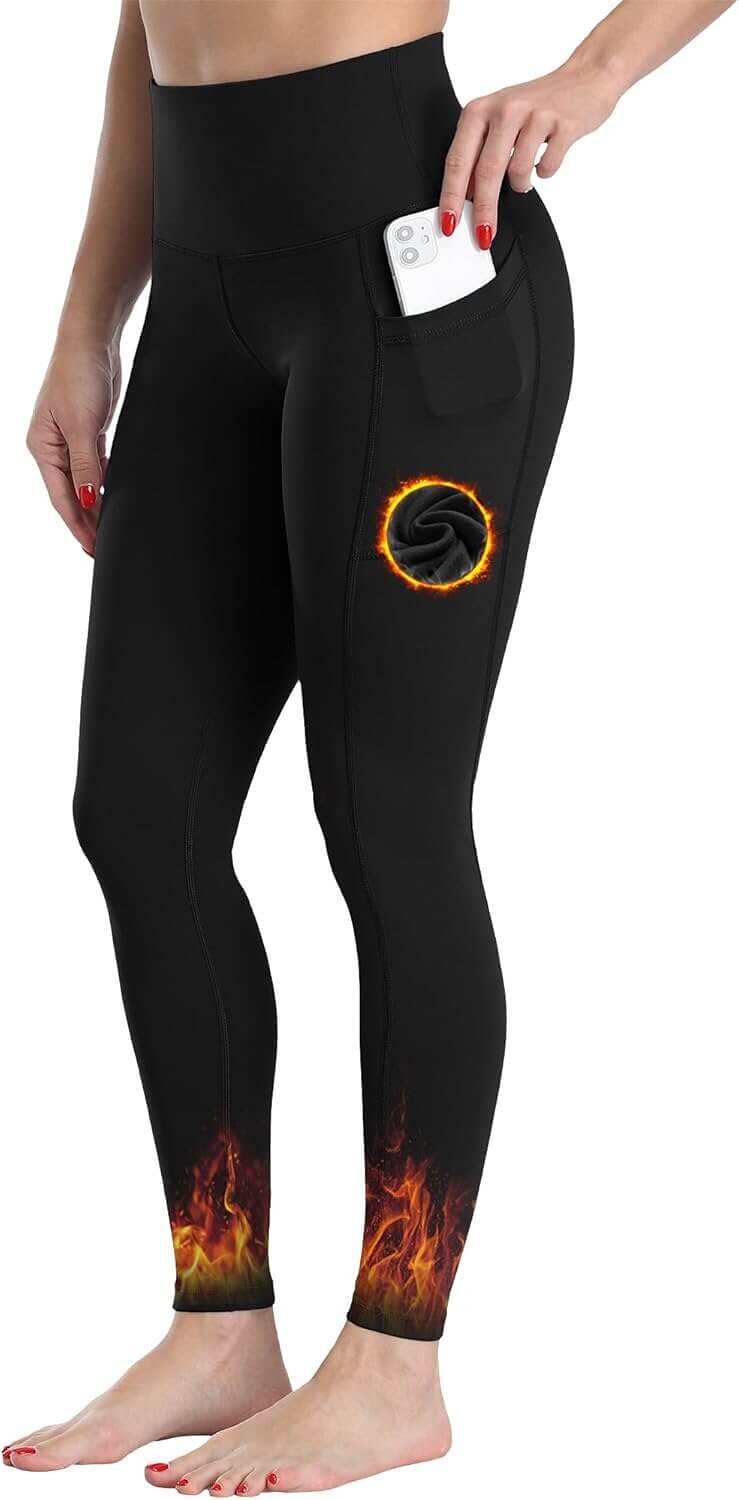CHRLEISURE Thermal Leggings - Perfect Winter Warmth with Pockets! 