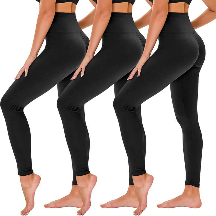 TNNZEET Leggings 3-Pack - Comfortable High-Waisted Yoga Pants with Pockets - 25% Off!