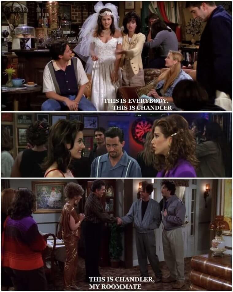 Rachel And Chandler Meet For The First Time