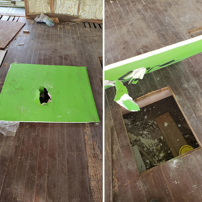 Walking Right on Top of the Caution Sign