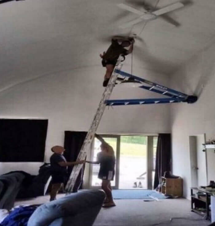 A Ladder Perpendicular to a Ladder