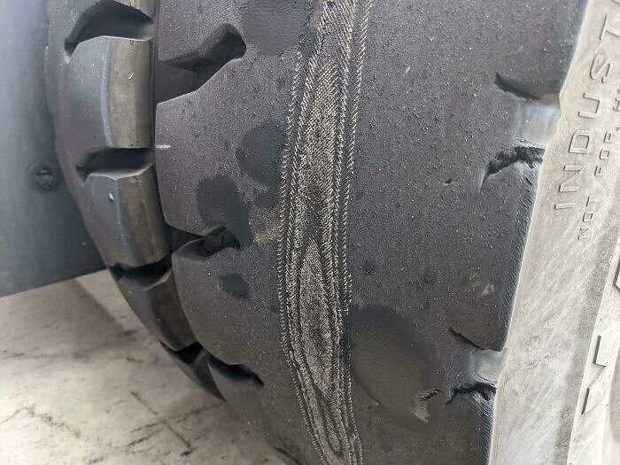 A Tire That Is Very Past Its Prime