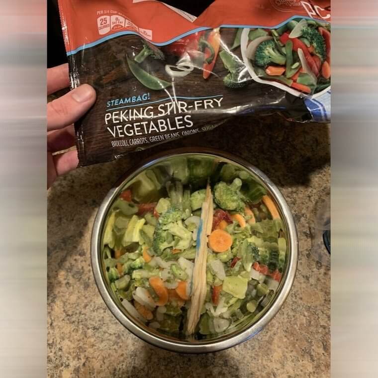 An Extra Ingredient In This Bag Of Frozen Vegetables