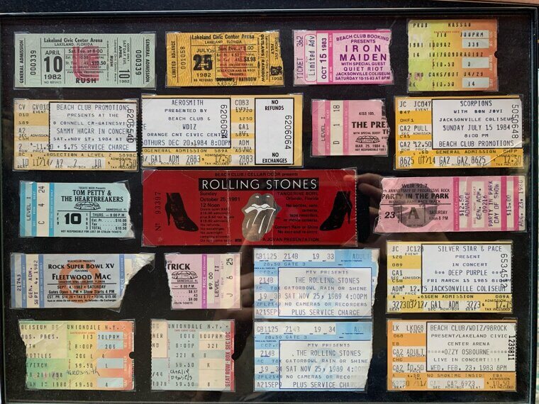 Vintage Rock Concert Tickets