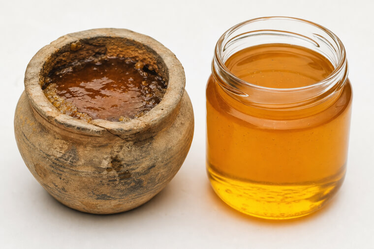 Honey Never Spoils: 3,000-Year-Old vs Fresh Jar