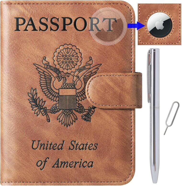 Airtag Passport Wallet - Travel Smart with RFID Security - 18% Off!