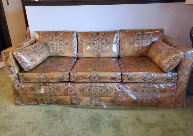 Plastic-Covered Sofas