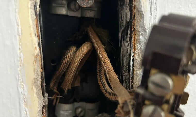 Worn Electrical Wiring