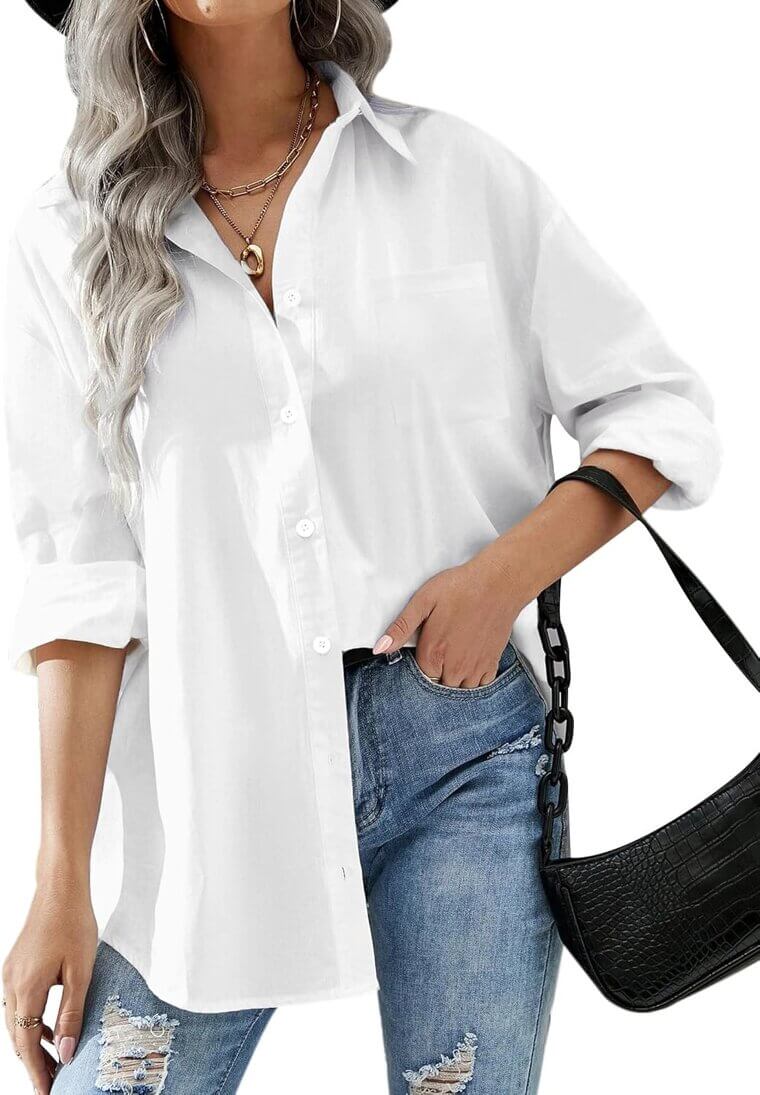 HOTOUCH Oversized Blouse - Stylish and Versatile Wardrobe Essential