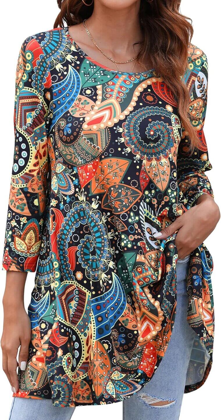 ENMAIN Women's Tunic - Perfect Fit for Leggings!