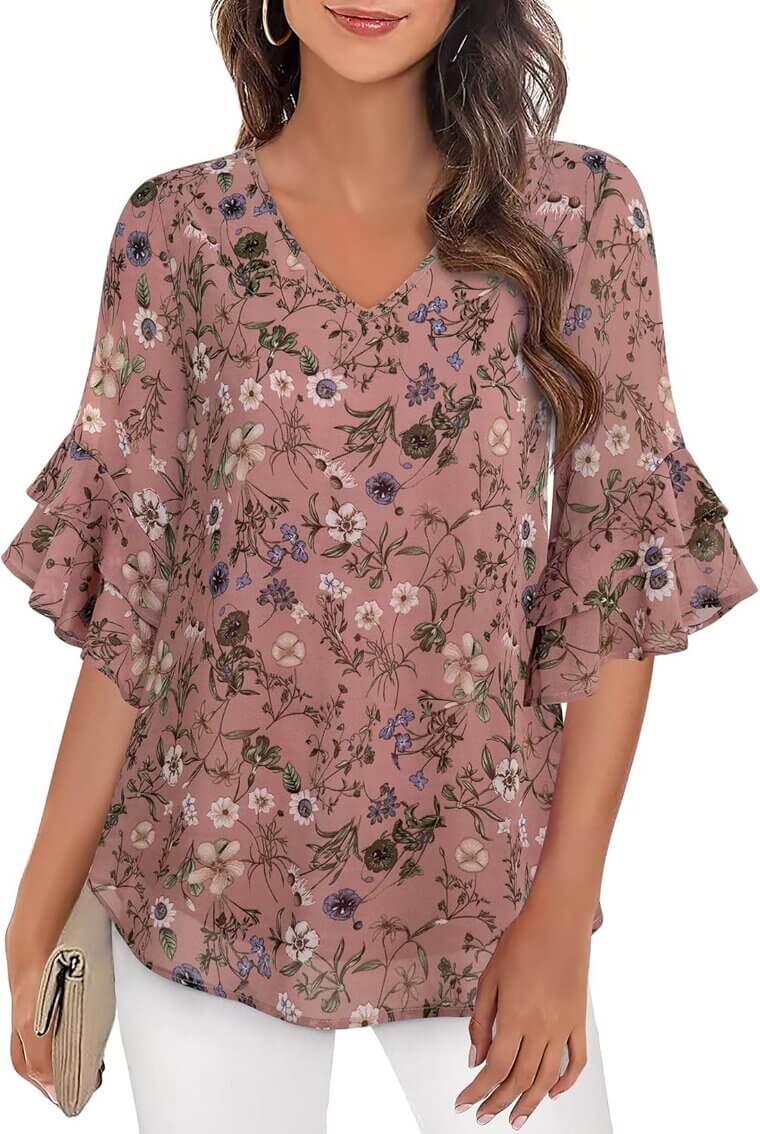 VALOLIA 3/4 Sleeve Blouses - Perfect for Any Occasion