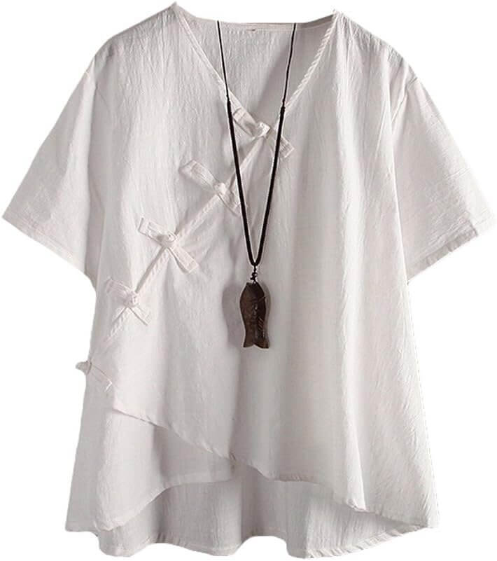 Minibee Linen Blouse - Retro Style for Summer Comfort - Enjoy 15% Off!