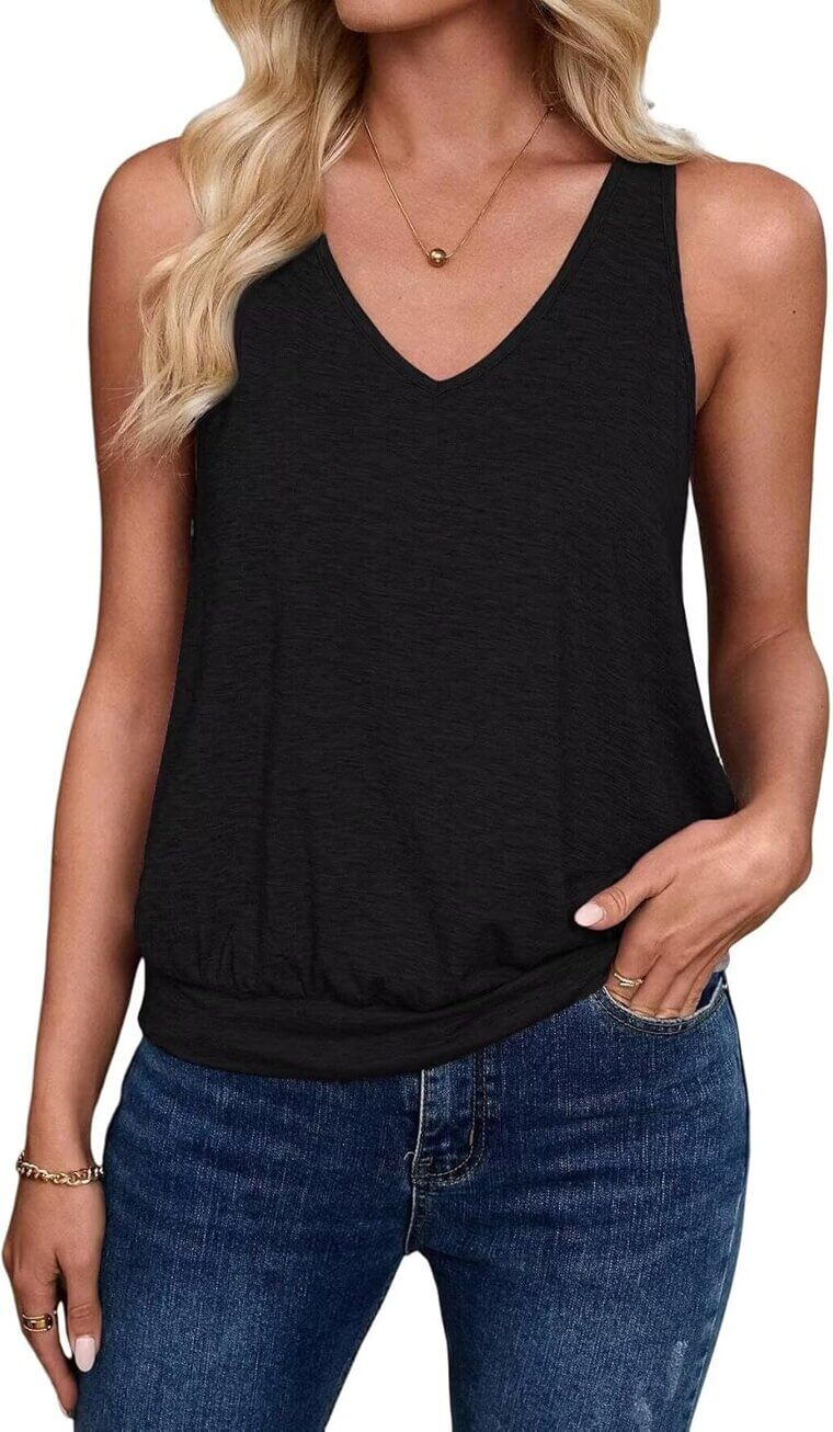 Casual V Neck Tank - Perfect for Summer!