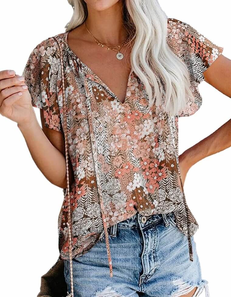 Boho Floral Blouse - Vibrant Style for Summer!