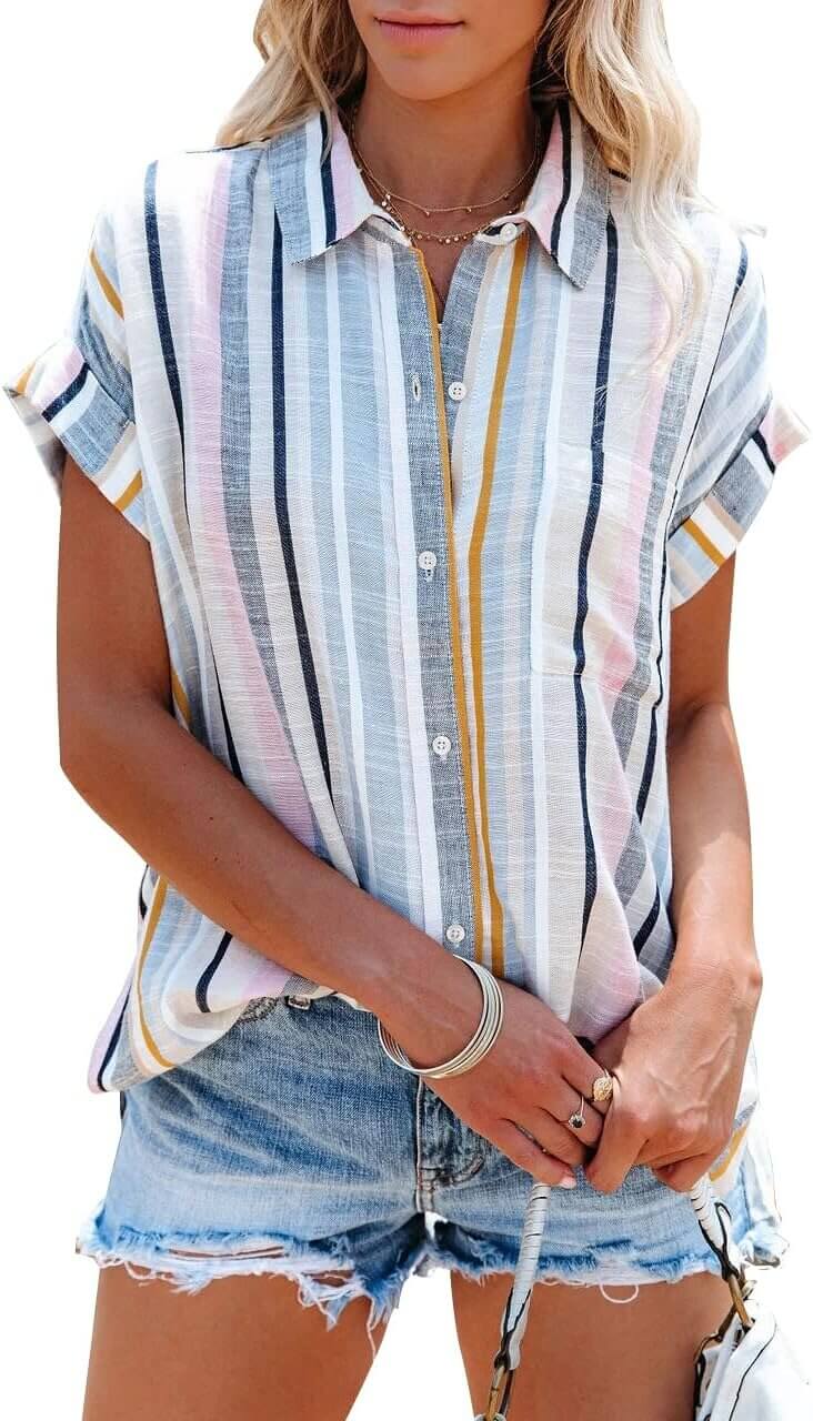 SySea Striped Blouse - Perfect for Work & Play