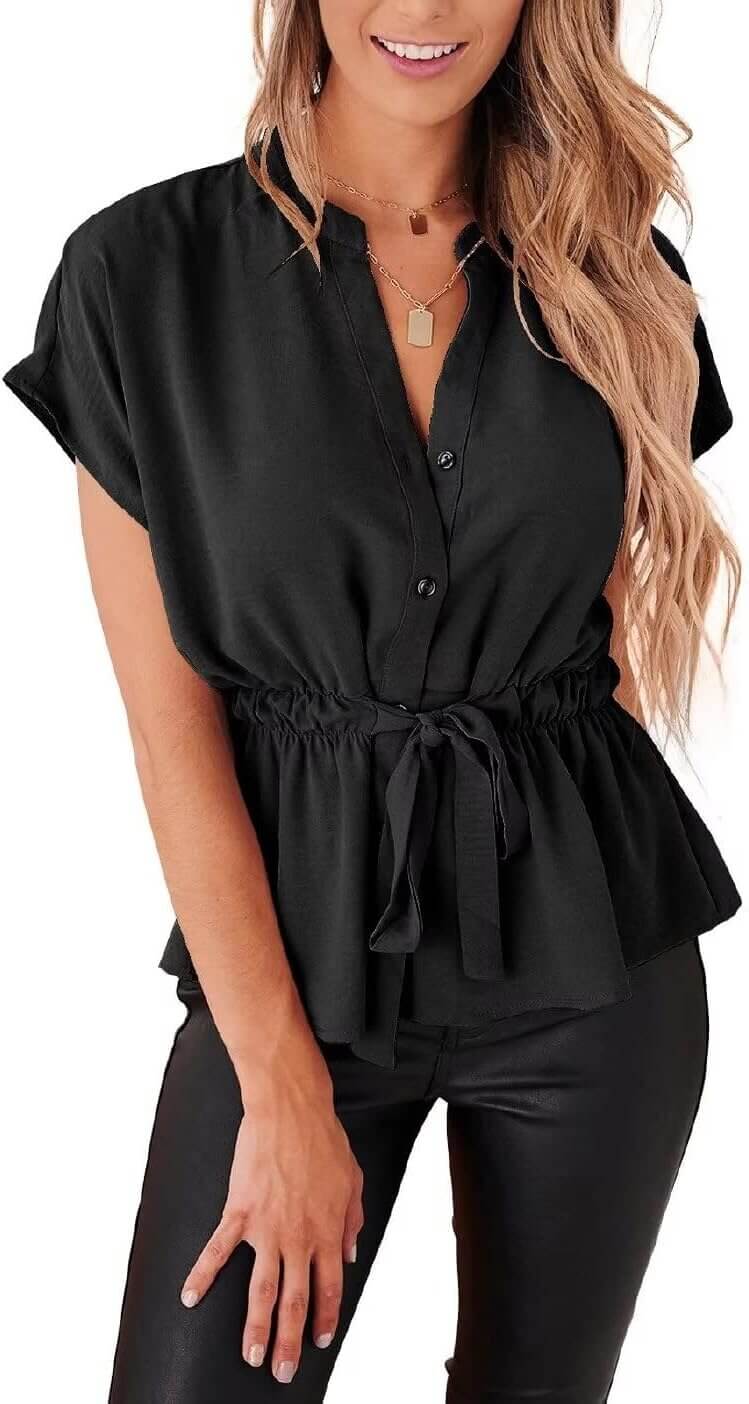 Peplum Chiffon Blouse - Perfect for Every Occasion