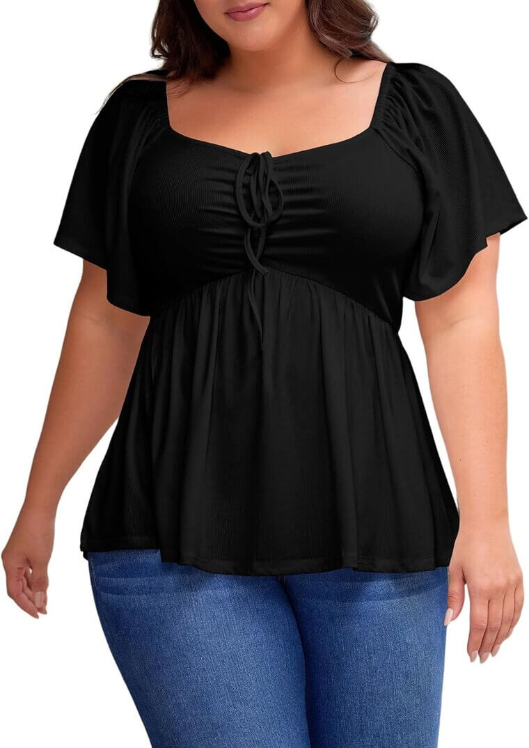 Eytino Plus Size Peplum Blouse - Stylish Comfort for Every Occasion - Don’t Miss the 11% Discount!