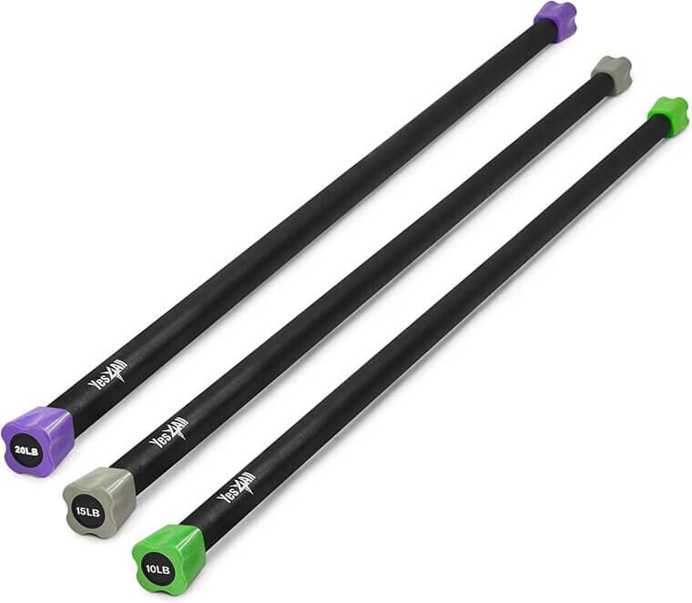 Yes4All Weighted Bar: Your Ultimate Fitness Partner for Total Body Workouts - Enjoy 21% Off!