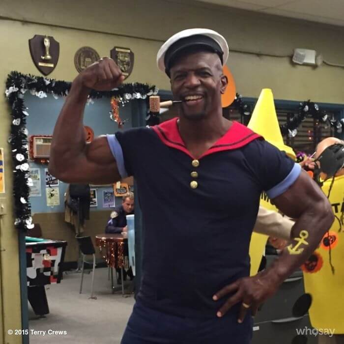 Terry Crews Uses His Muscles To Be Popeye