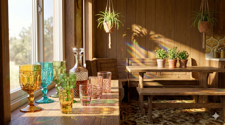 Colored Glassware: A Rainbow in the Kitchen