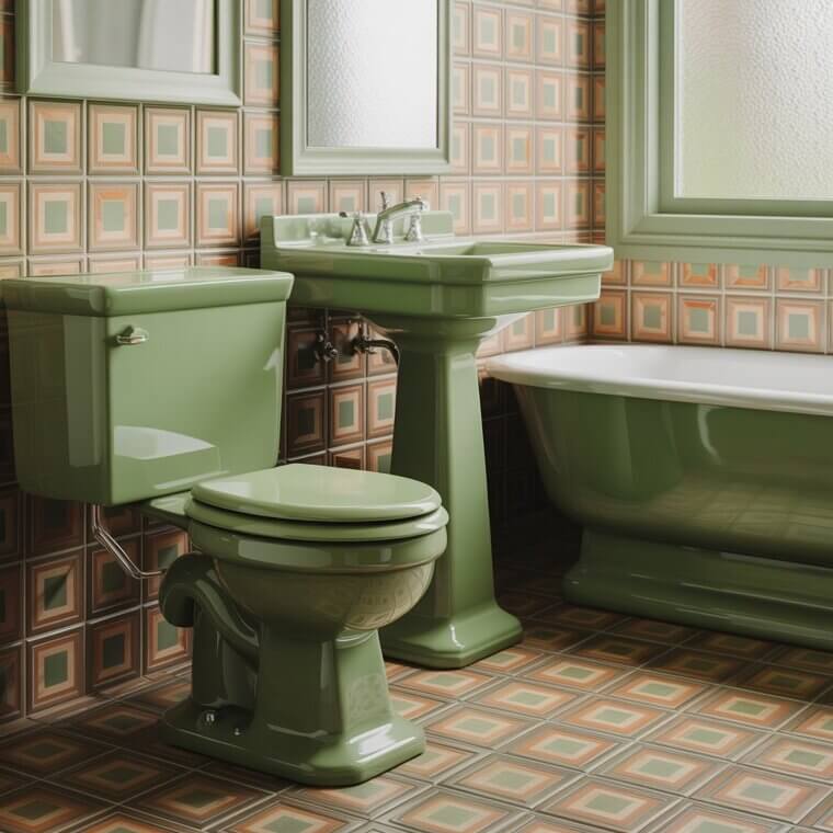 Avocado Green Bathroom Fixtures: A Bold Splash of Character