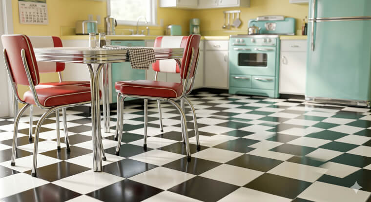 Patterned Linoleum: The Durable Darling of the Kitchen