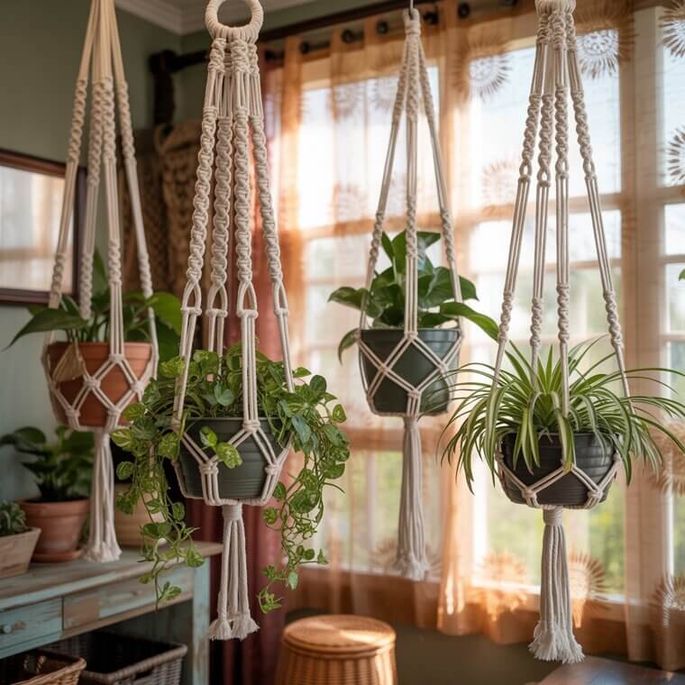 Macramé Plant Hangers: The Return of the Knotted Canopy