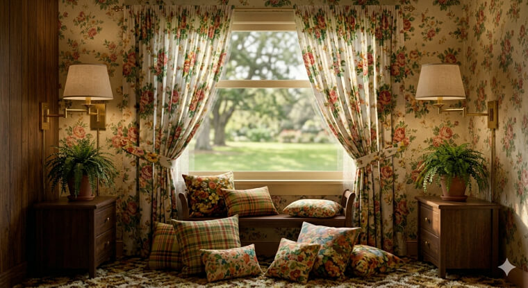 Floral Chintz Curtains: A Frame of Softness