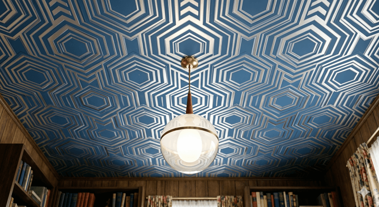 Wallpapered Ceilings: Looking Up to Color