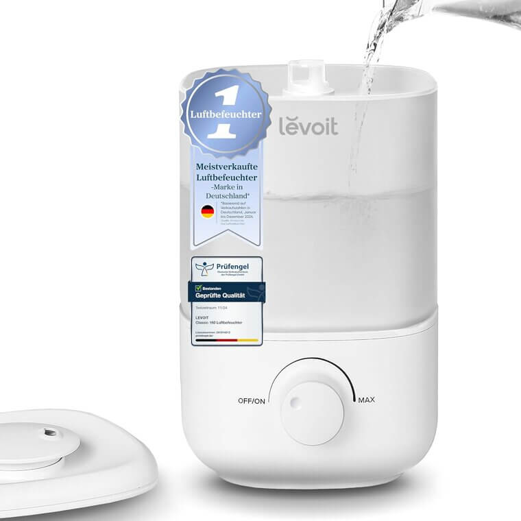 Levoit Luftbefeuchter: Leise, Top-Fill, Auto Shut-Off