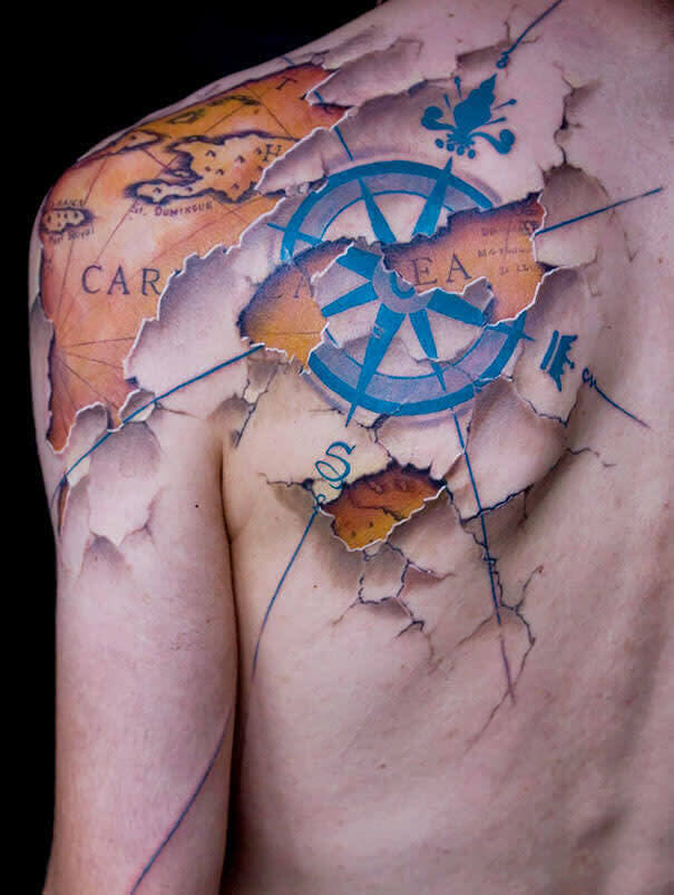 Uma Tatuagem Para Um Viajante Ávido