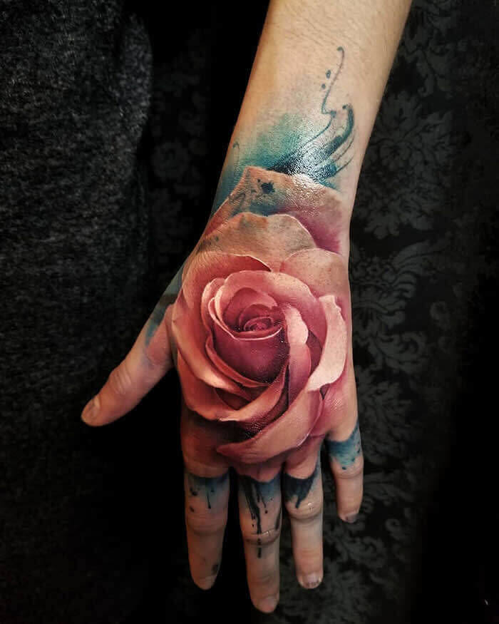 Linda Tatuagem De Flor