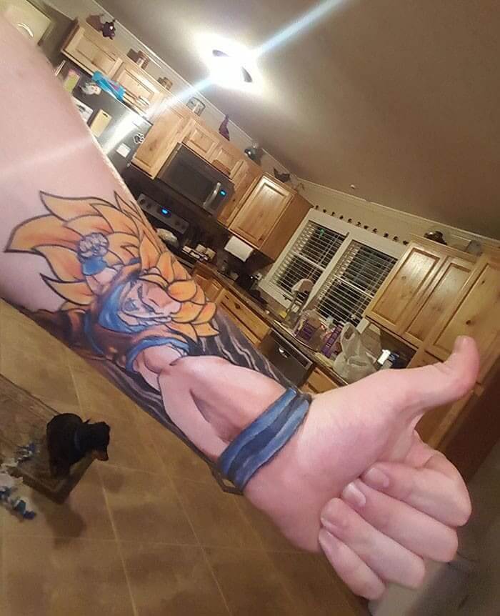 Tatuagem Do Goku Sonho De Infância