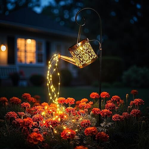 Delightful Solar Watering Can Garden Light that Creates Magical Ambiance. 