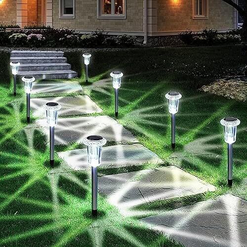 Sleek Stainless Steel Solar Pathway Lights that Brighten Your Walkways. Now 27% Off!