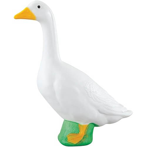 Charming White Garden Goose Statue that Adds Whimsy to Your Yard. 