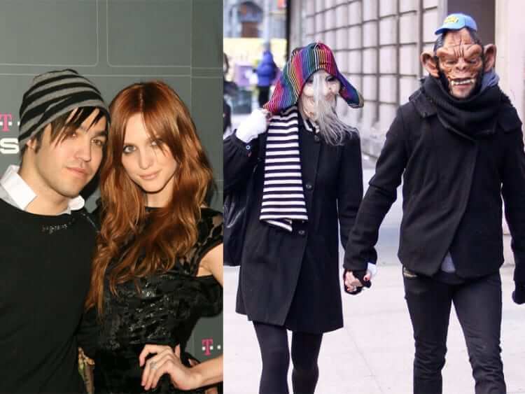 Ashlee Simpson And Pete Wentz Scare Children With Their Masks
