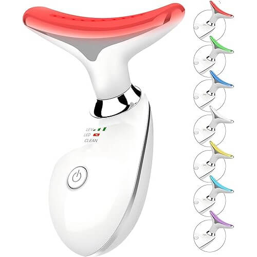 Versatile 7 Color Face and Neck Light Therapy Massager that Smooths and Firms. Now 40% Off!