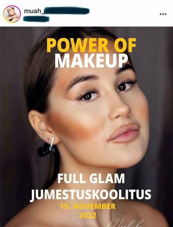 메이크업의 힘 보여주기