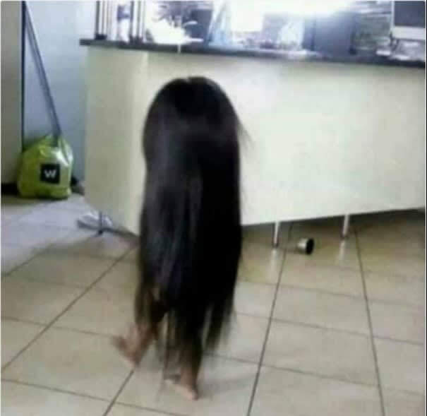 When Your Child Gets Their Hands On A Long Wig