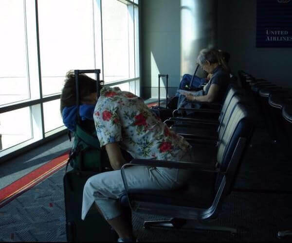 She Must Be Used To Delayed Flights