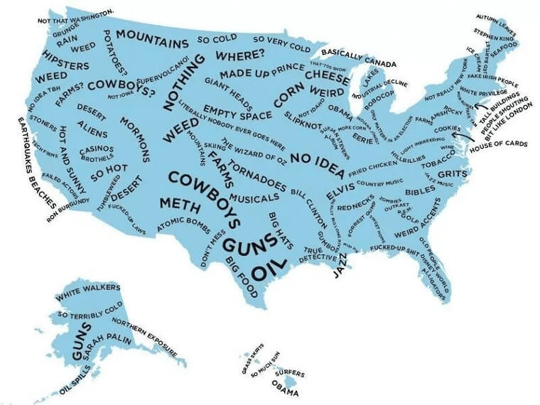 U.S. Map, The British Version