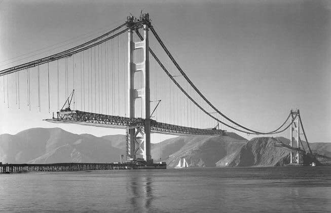 The Golden Gate Bridge Rises Over San Francisco