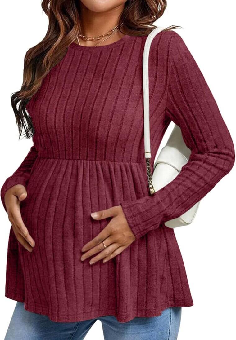 Ekouaer Maternity Tops - Stylish Comfort for Moms-to-Be - Now 41% Off!