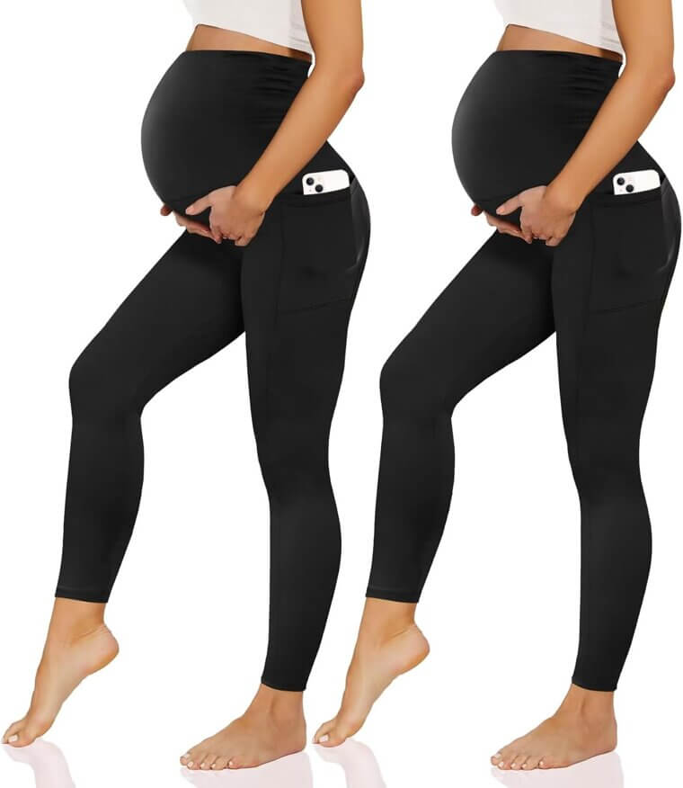 Happy.angel Maternity Leggings - Perfect Fit & Pockets for Moms-to-Be - Enjoy 21% Off!
