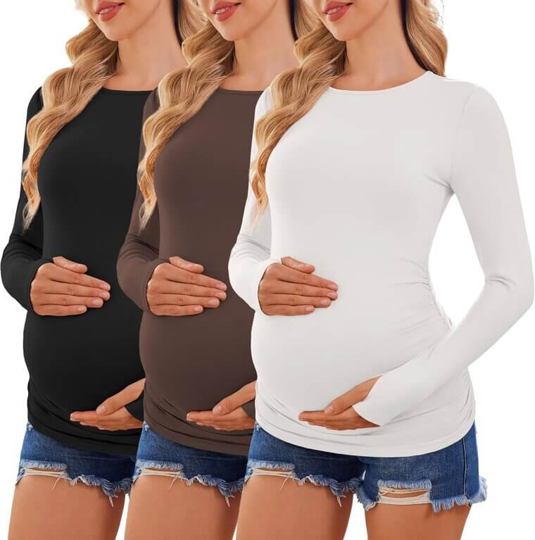 Ekouaer Maternity Shirts - Perfect for Every Stage of Pregnancy 