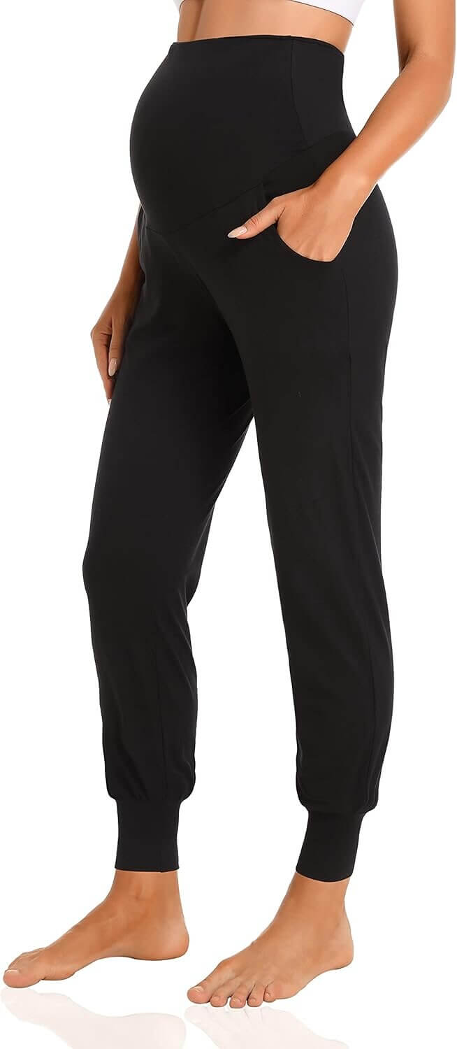 V VOCNI Maternity Joggers - Cozy, Stretchy, Over-Belly Comfort - Now 27% Off!