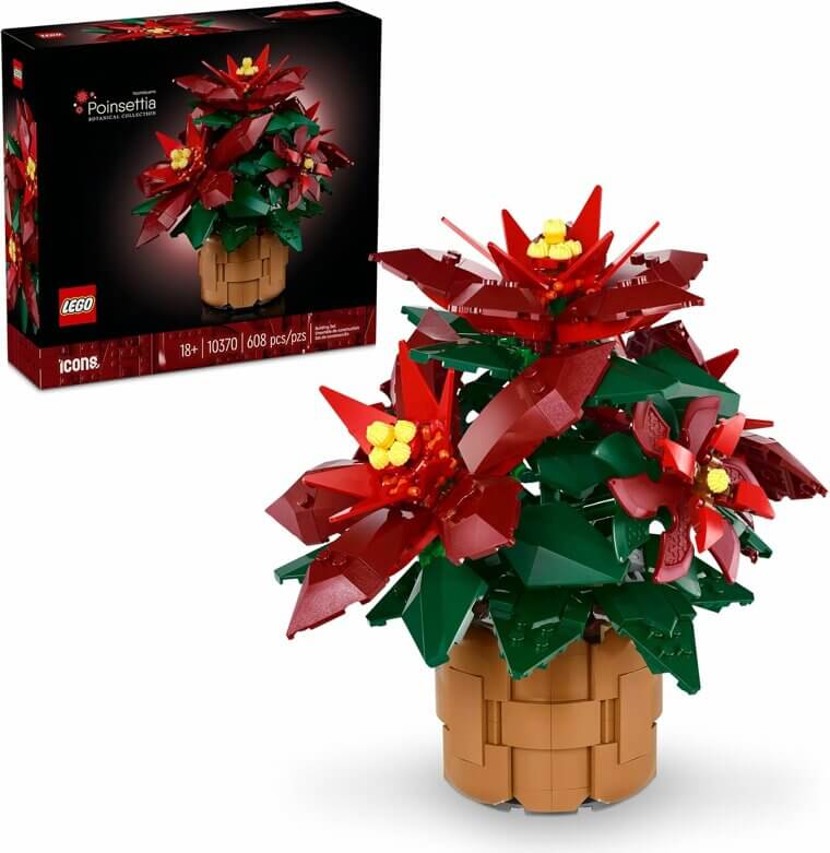 LEGO Poinsettia Set - Perfect Holiday Decor & Gift - 20% Off!